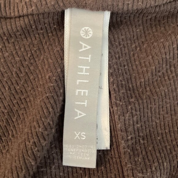 Athleta Cardigan Extra Small Mineral Brown Canopy Wrap Nirvana Athleisure Lounge - Picture 10 of 13